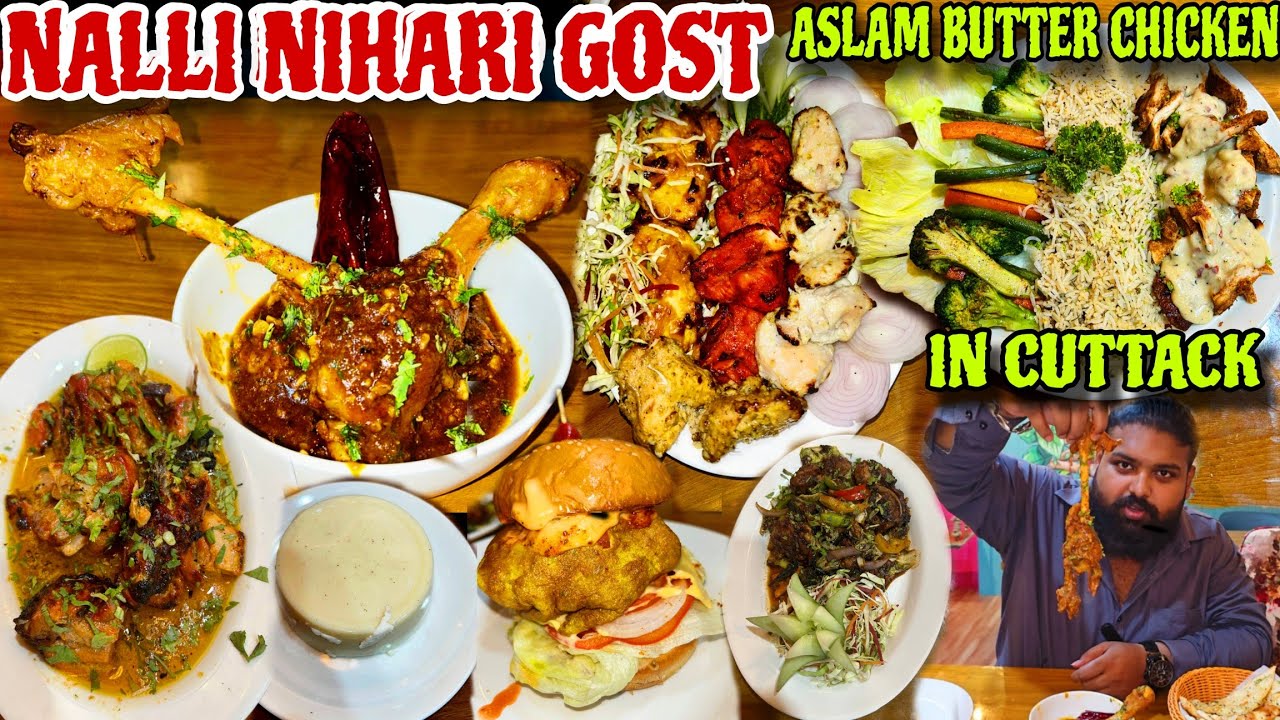 Nalli Nihari Gost 🤤 Aslam Butter chicken First Time in Cuttack / RoofTop Hospital Theme Restaurant