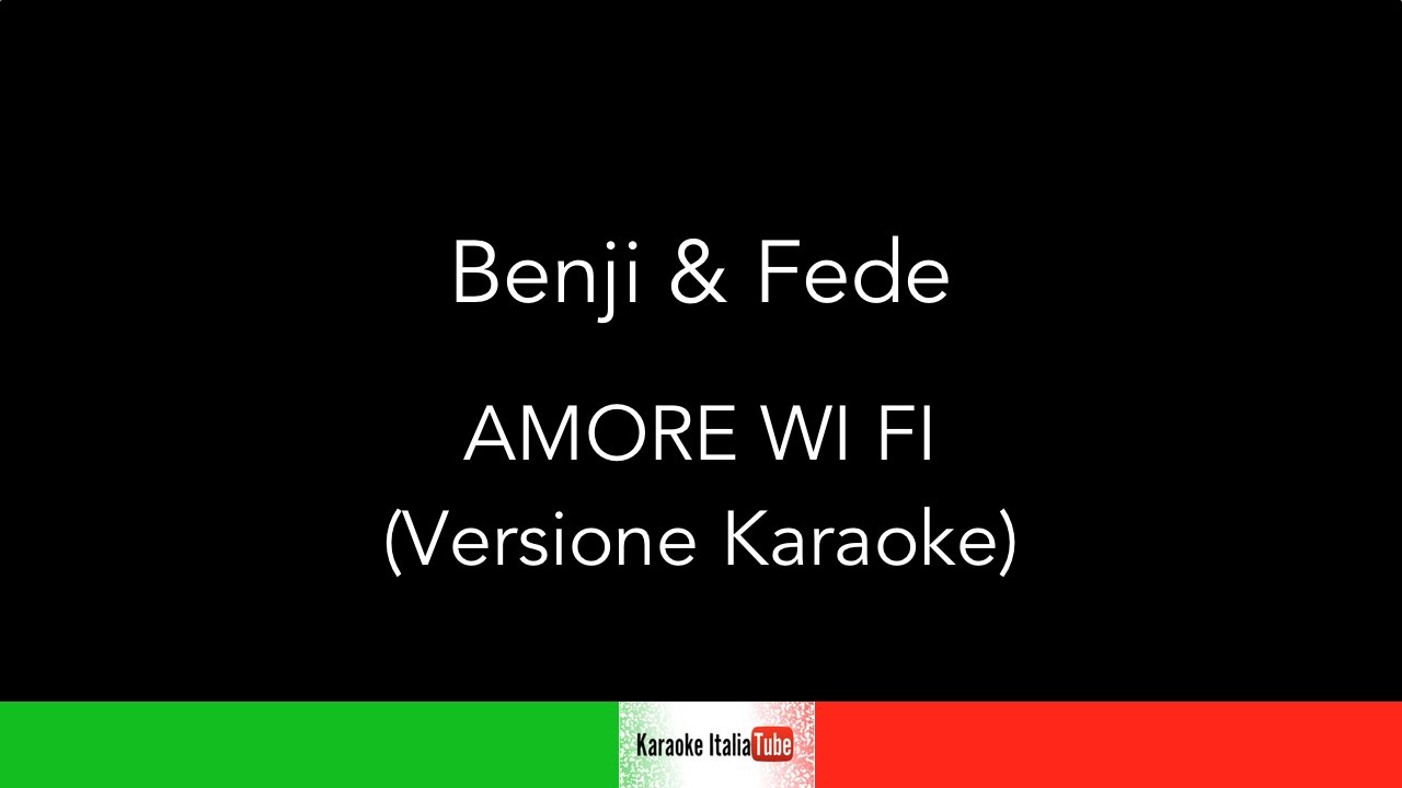 KARAOKE COVER - BENJI & FEDE - AMORE WIFI (BASE MUSICALE)