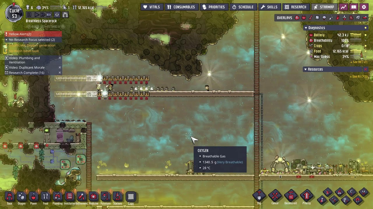 Oxygen Not Included LIVE |Starting over, Base Building, Oxygen Problems & Colony Chaos!