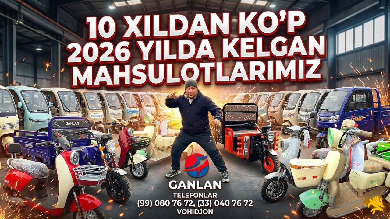 🔥 DAHSHAT YANGILIK! 2026 YILNING ENG ZAMONAVIY 10 XIL SKUTERLARI KELDI!