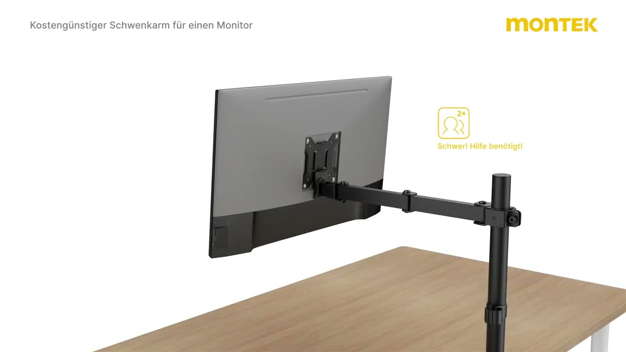 monTEK Montageanleitung für Monitorarme——MA1006PXLBK