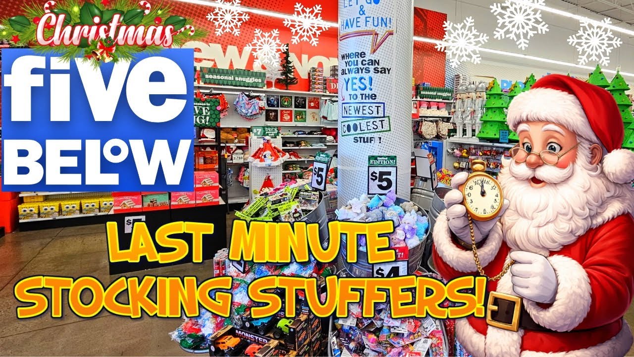 Идеи подарков от Five Below на последнюю минуту / Наполнители для рождественских носков 2025 года