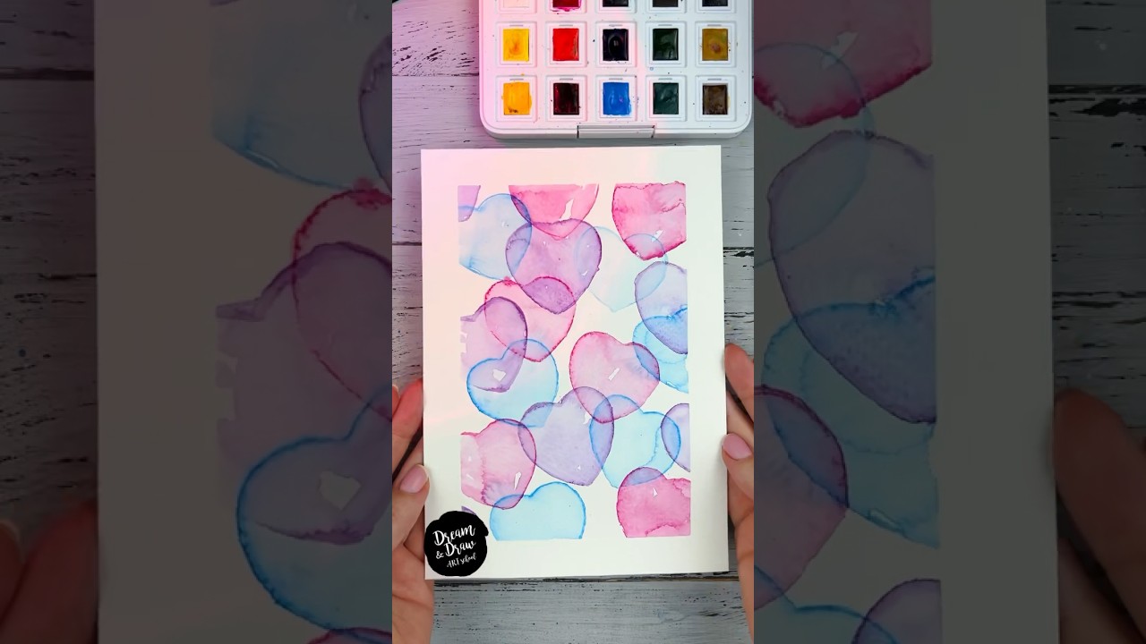 Easy Valentine's Day Card💖 | Tutorial for Watercolor Sketching Beginners #valentine's day card