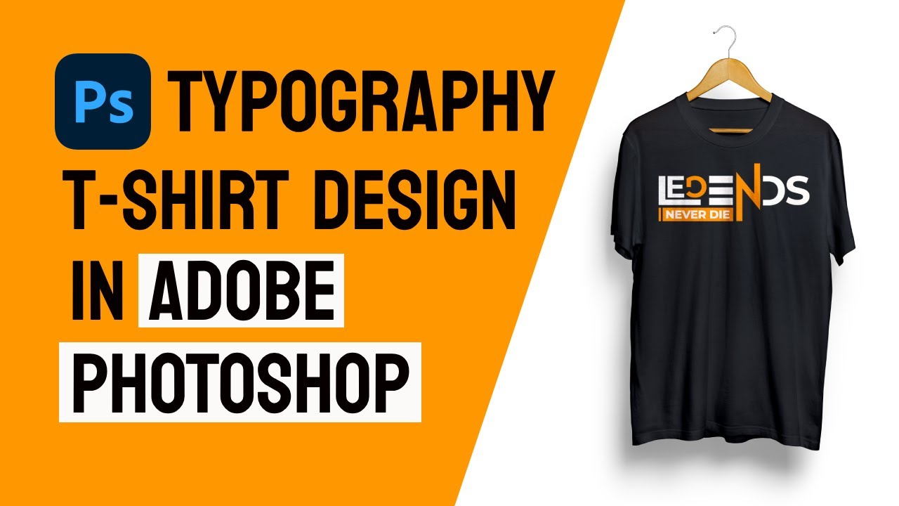 How To Design Typography T-Shirt in Photoshop | Tshirt Design & Mockup