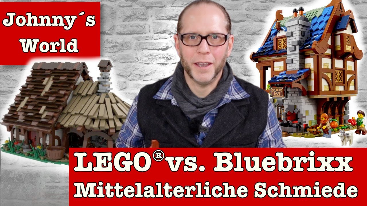 LEGO® vs  Bluebrixx Mittelalterliche Schmiede LEGO Ideas 21325 / BB 102000