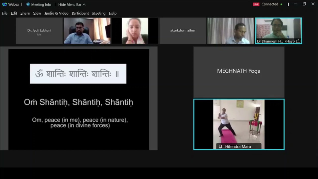 DAY 5, MGSU, Bikaner Yoga LIVE, Webinar Series 25 06 2021 Clip 2