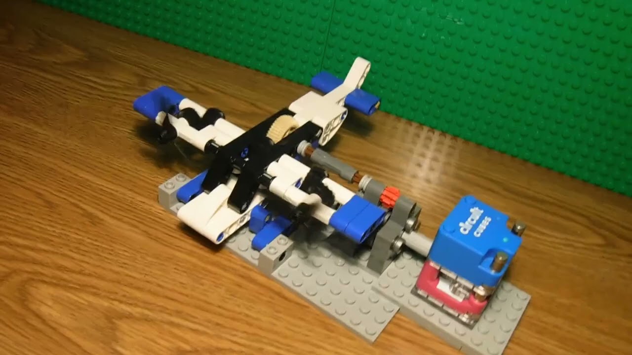 Motorized Mini Lego Technic white seaplane set 30736