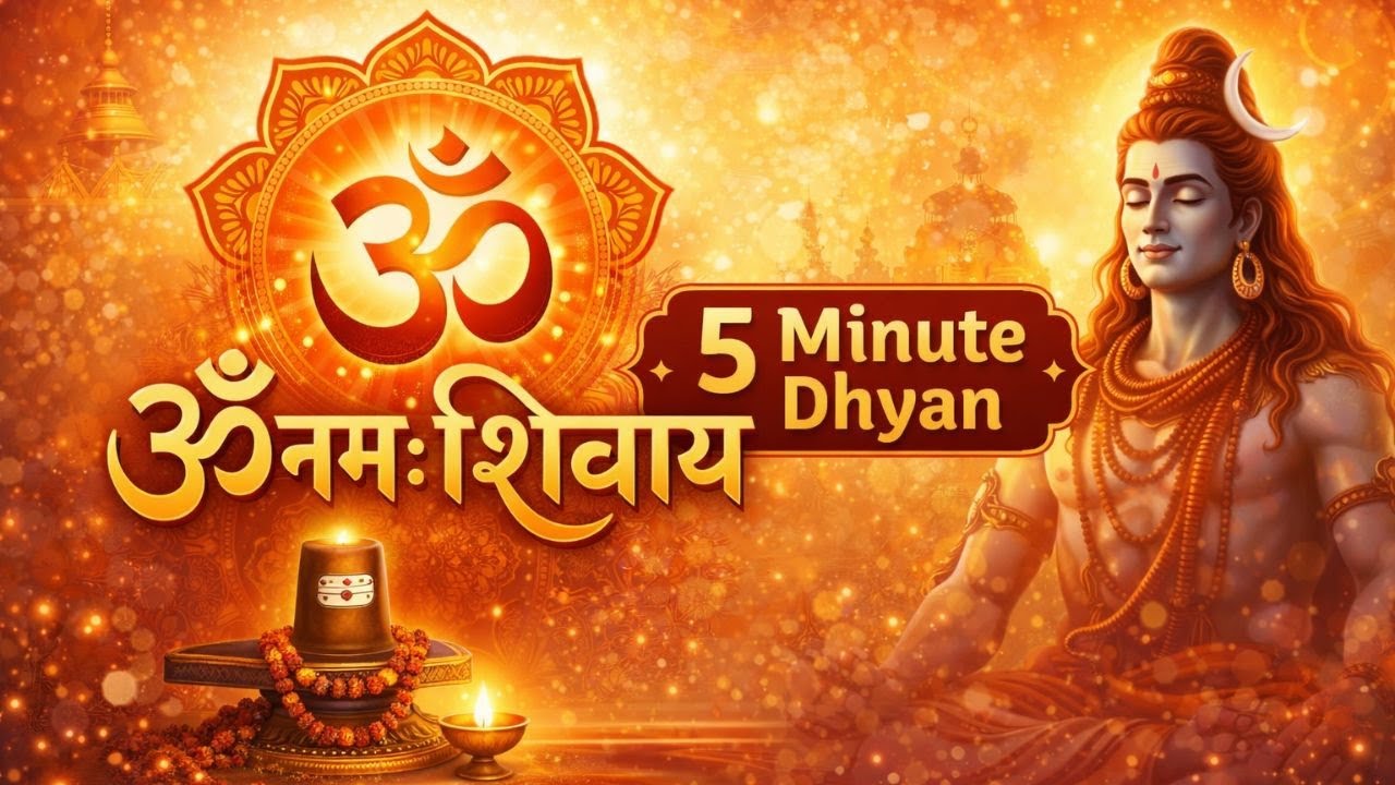 Om Namah Shivaya | 5 Minute Dhyan | Bhajan Vibes India
