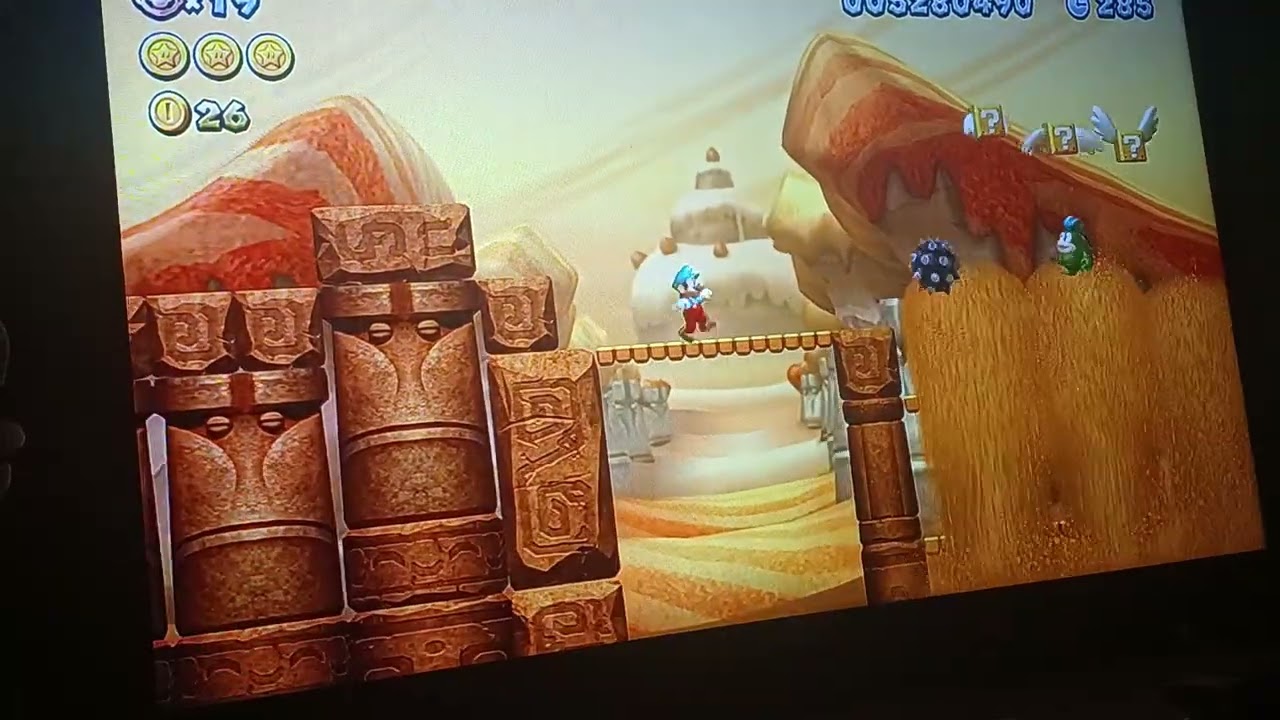 Super Mario Deluxe Layer cake desert-4 Spikes Spouting Sands
