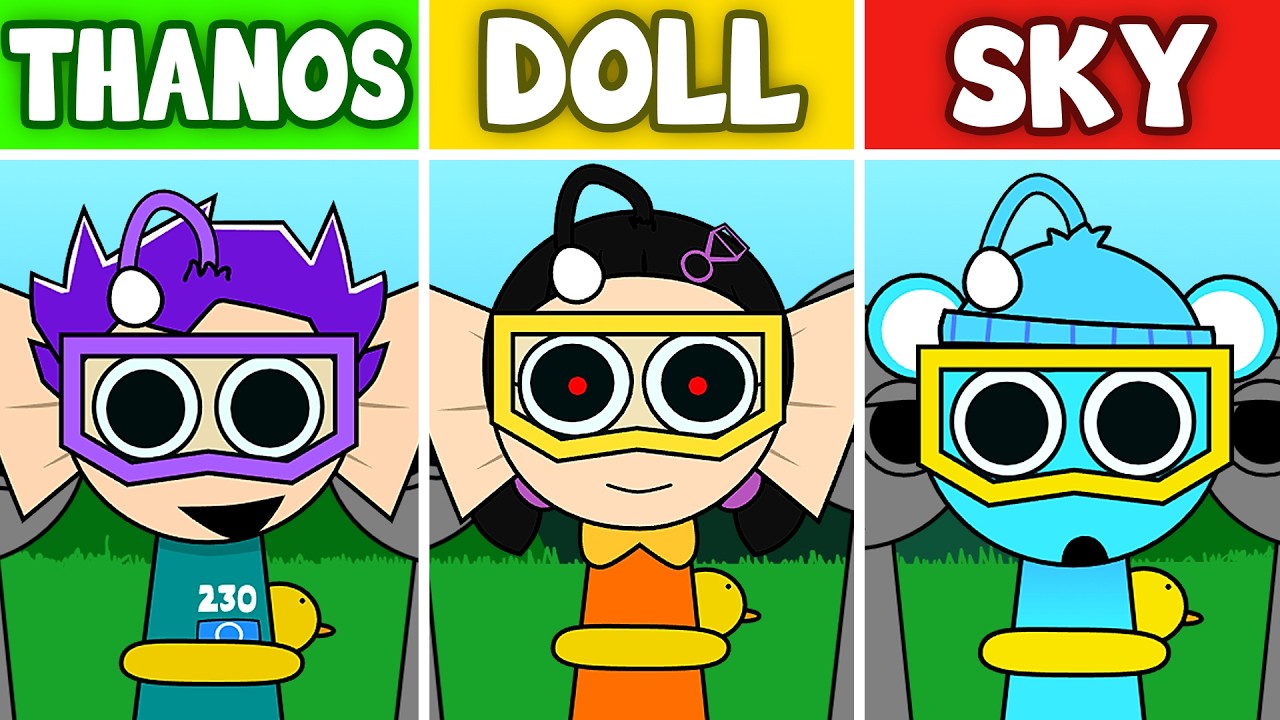 Incredibox Sprunki THANOS Vs. DOLL Vs. SKY (All Version) | NEW MOD | NORMAL VS. HORROR