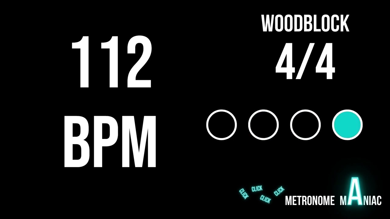 Метроном 112 BPM 4/4 - деревянный блок