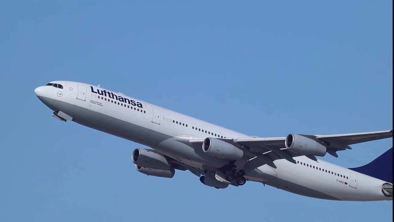 BEST A340 ROAR?!? Lufthansa Airbus A340-313 Stunning Takeoff from Chicago ORD
