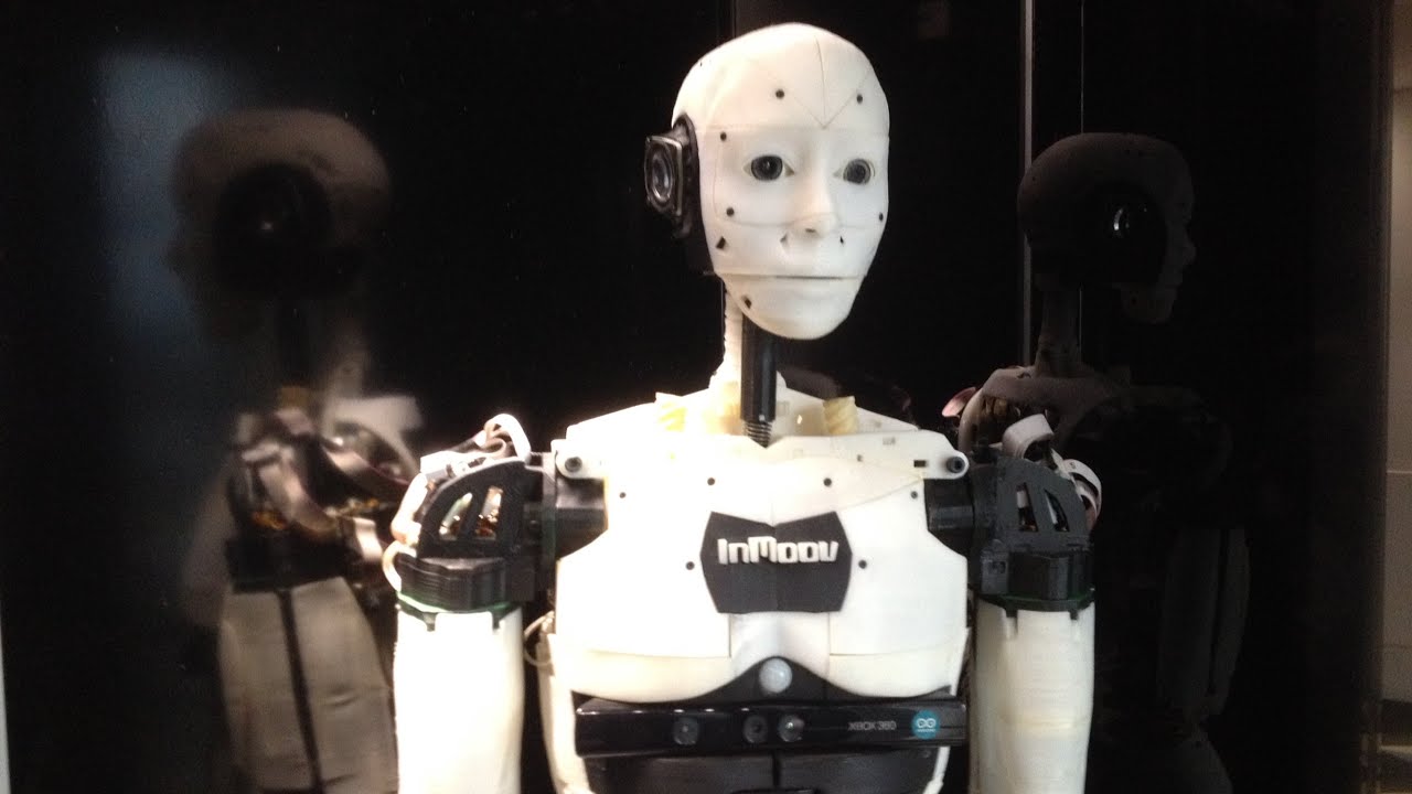 InMoov shows his back. 3D print robotic