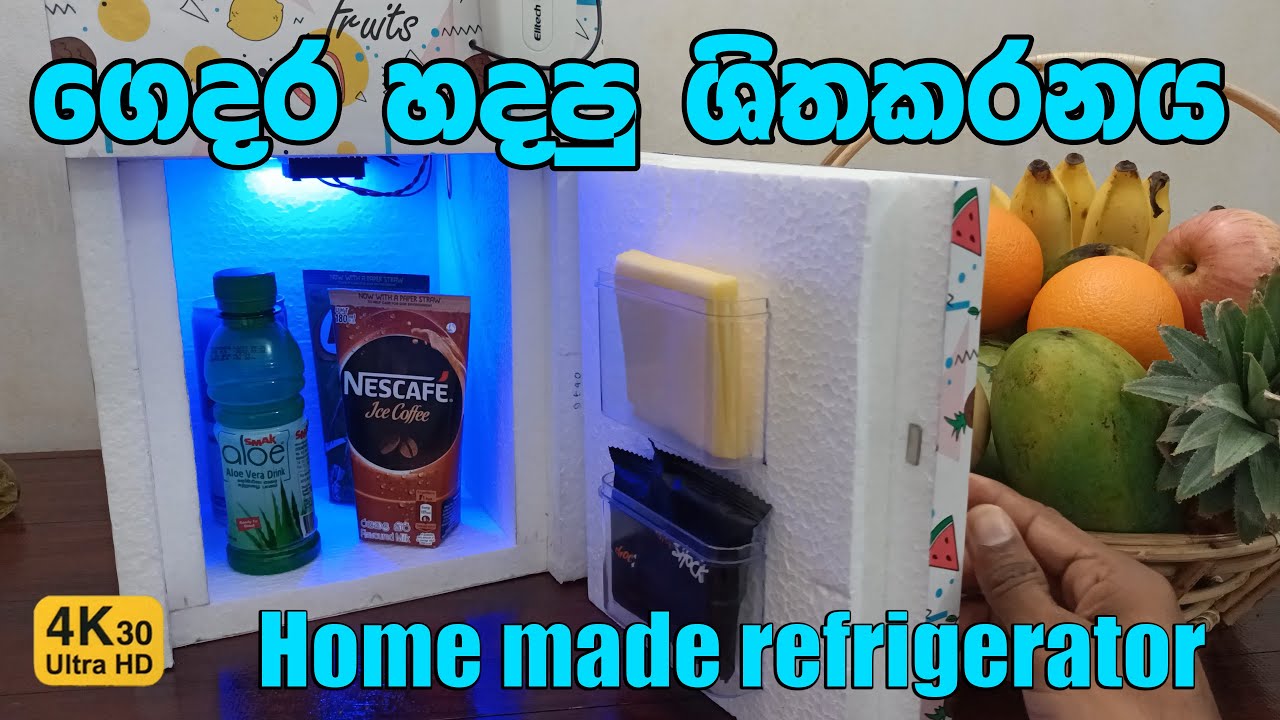 Home made refrigerator / Low Cost Fridge / DIY / Sinhala / technique bro / Srilanka / 4k Video