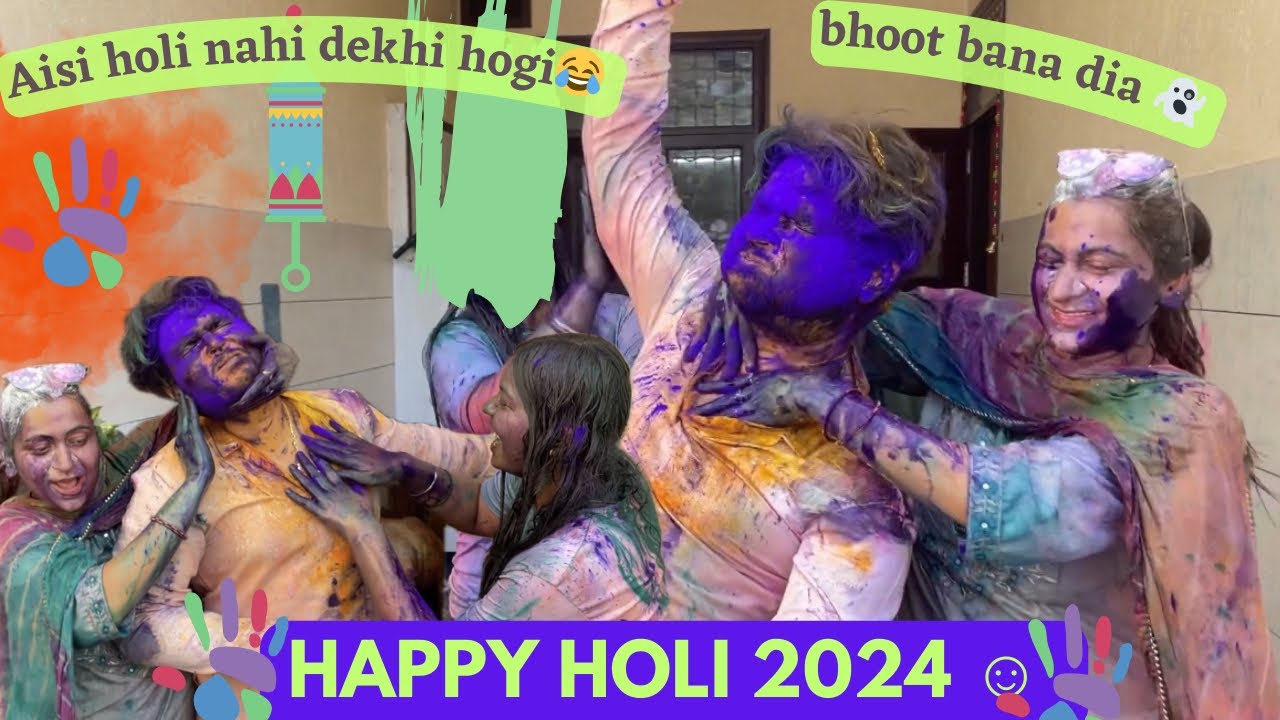 Holi vlog 2024 | Tesu ke phool ki holi 😍| VikmeetVlogs