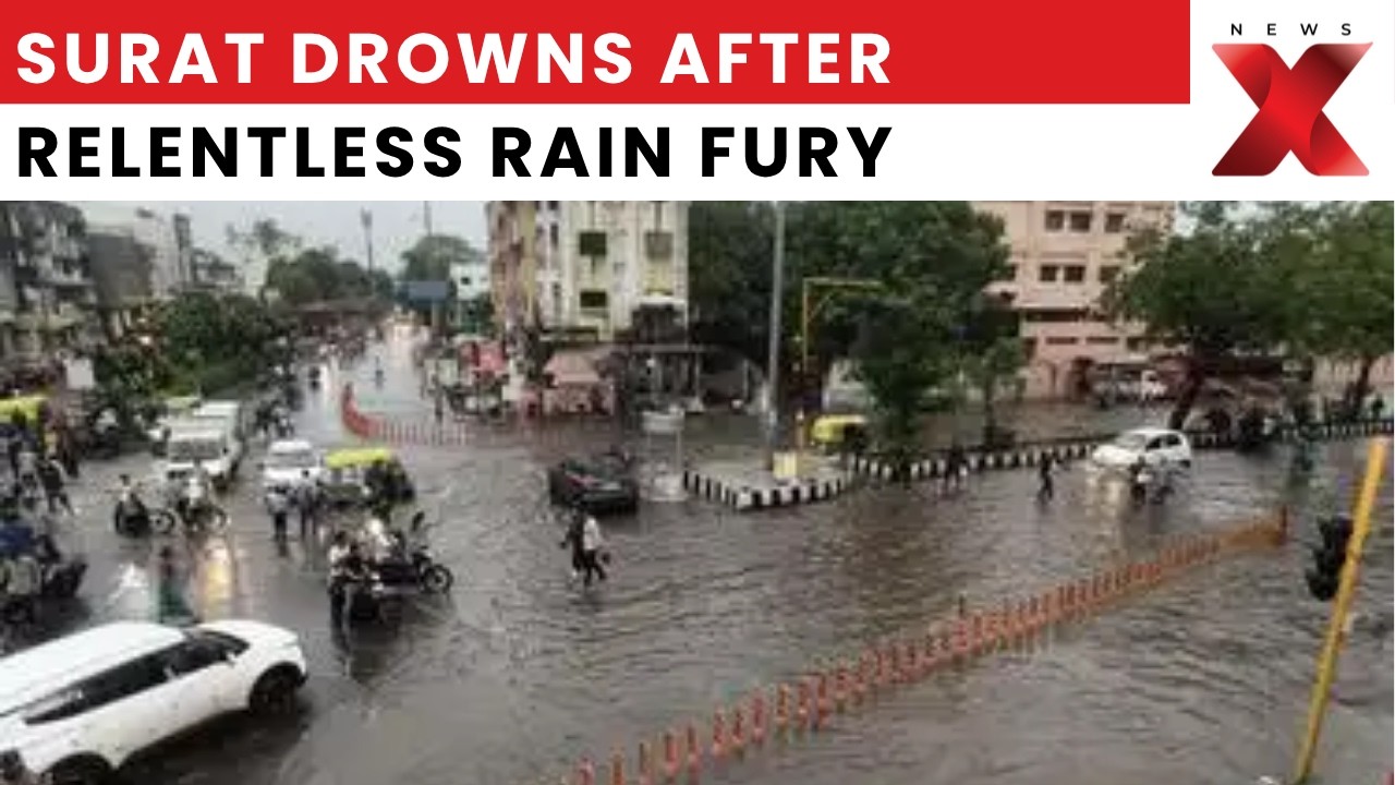 Heavy Rain in Gujarat : 10 Inches in 8 Hours Triggers Massive Flooding, Roads Turn Into Rivers