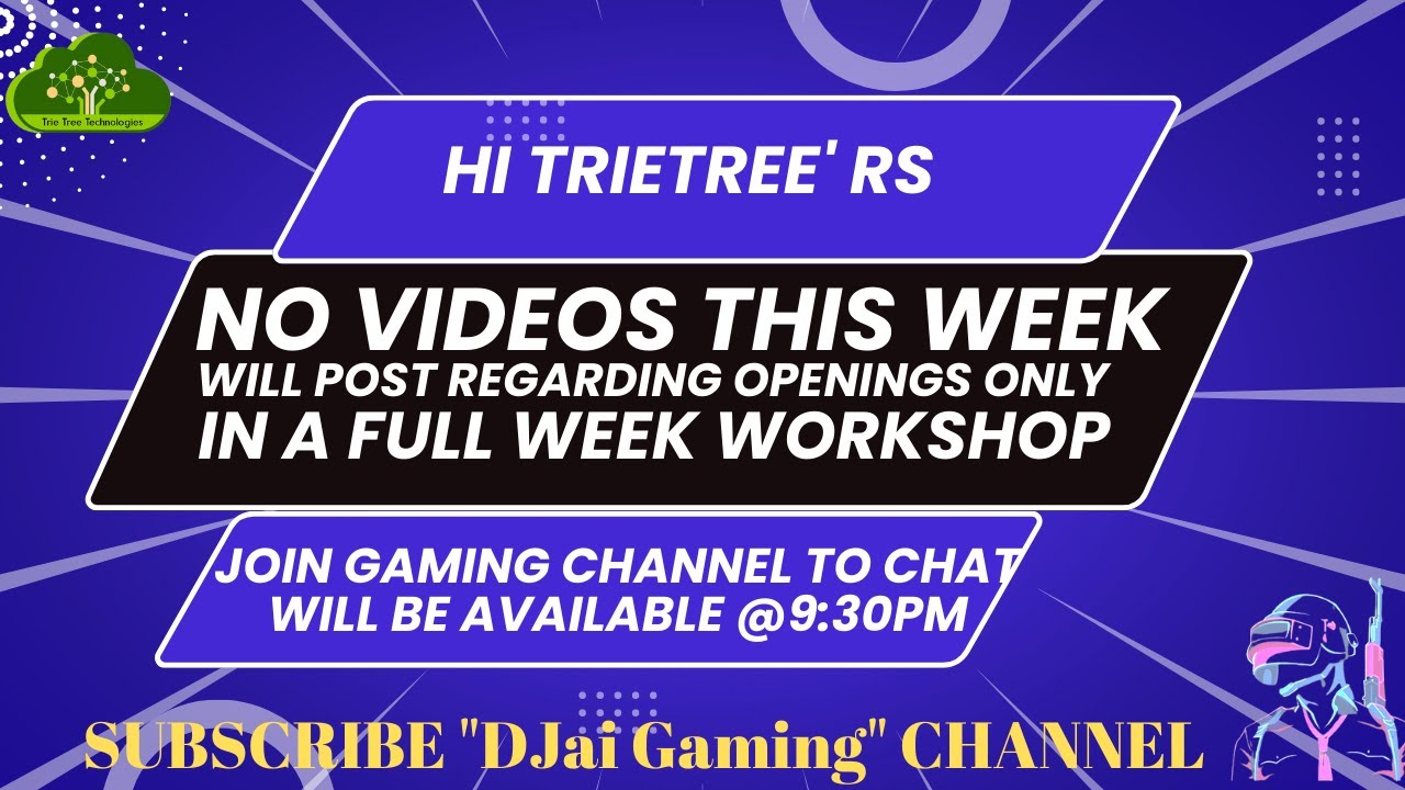 #No TechnicalVideos this week| In Full Day Workshop |Join 