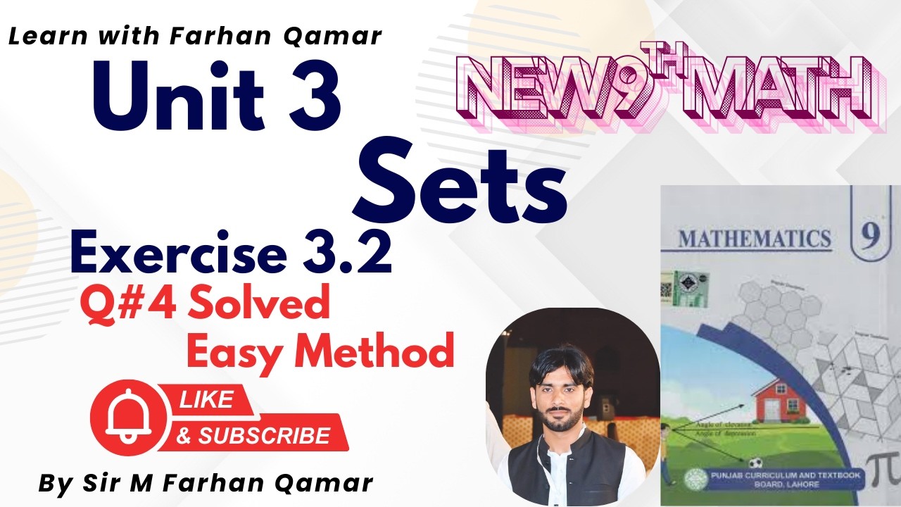 9th Class Math Chapter 3 | Exercise 3.2 Q.4 Solved | Learn with Farhan Qamar