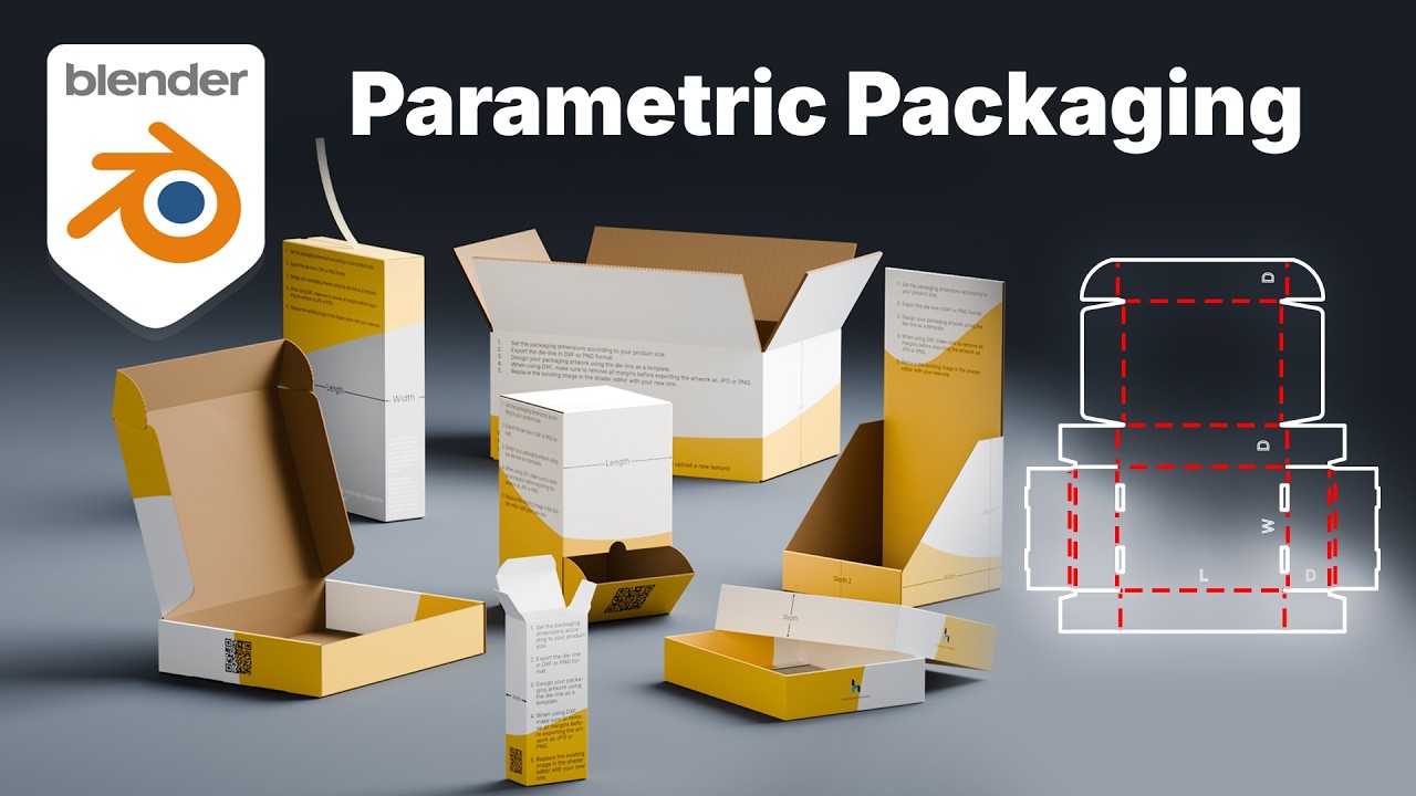 Blender Parametric Packaging Addon Geometry Nodes