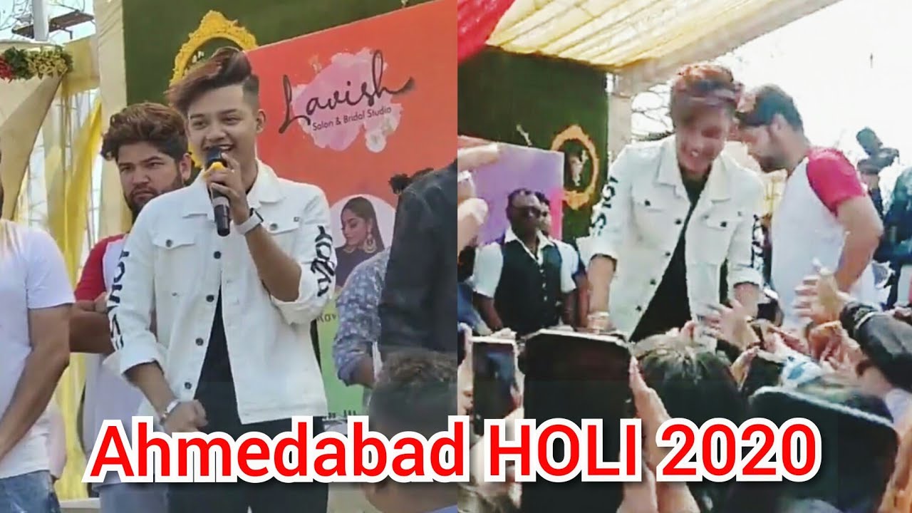 Riyaz aly in Ahmedabad|| Riyaz Aly HOLI celebration in Shagunfarm 2020