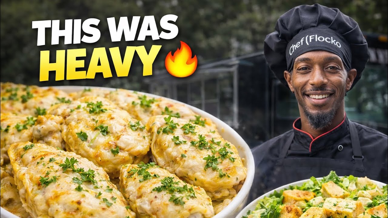 LIVE Cooking Chicken Alfredo Stuffed Shells & Caesar Salad 🍝🥗
