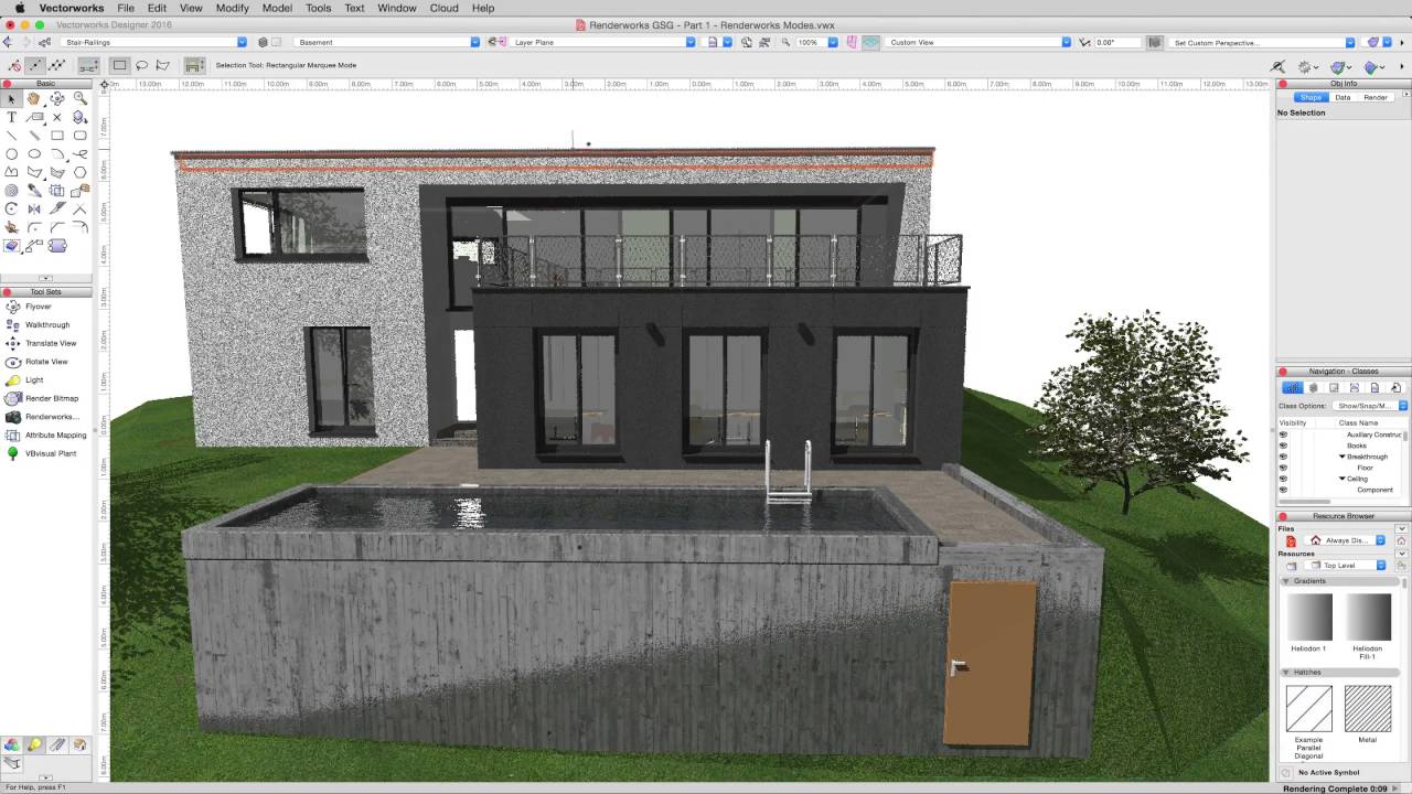 Rendering in Vectorworks - Basic Render Modes