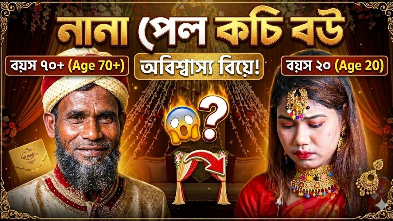 ​সবাইকে অবাক করে দিয়ে ৭০ বছরের নানা বিয়ে করলেন ২০ বছরের সুন্দরীকে||২০২৬||