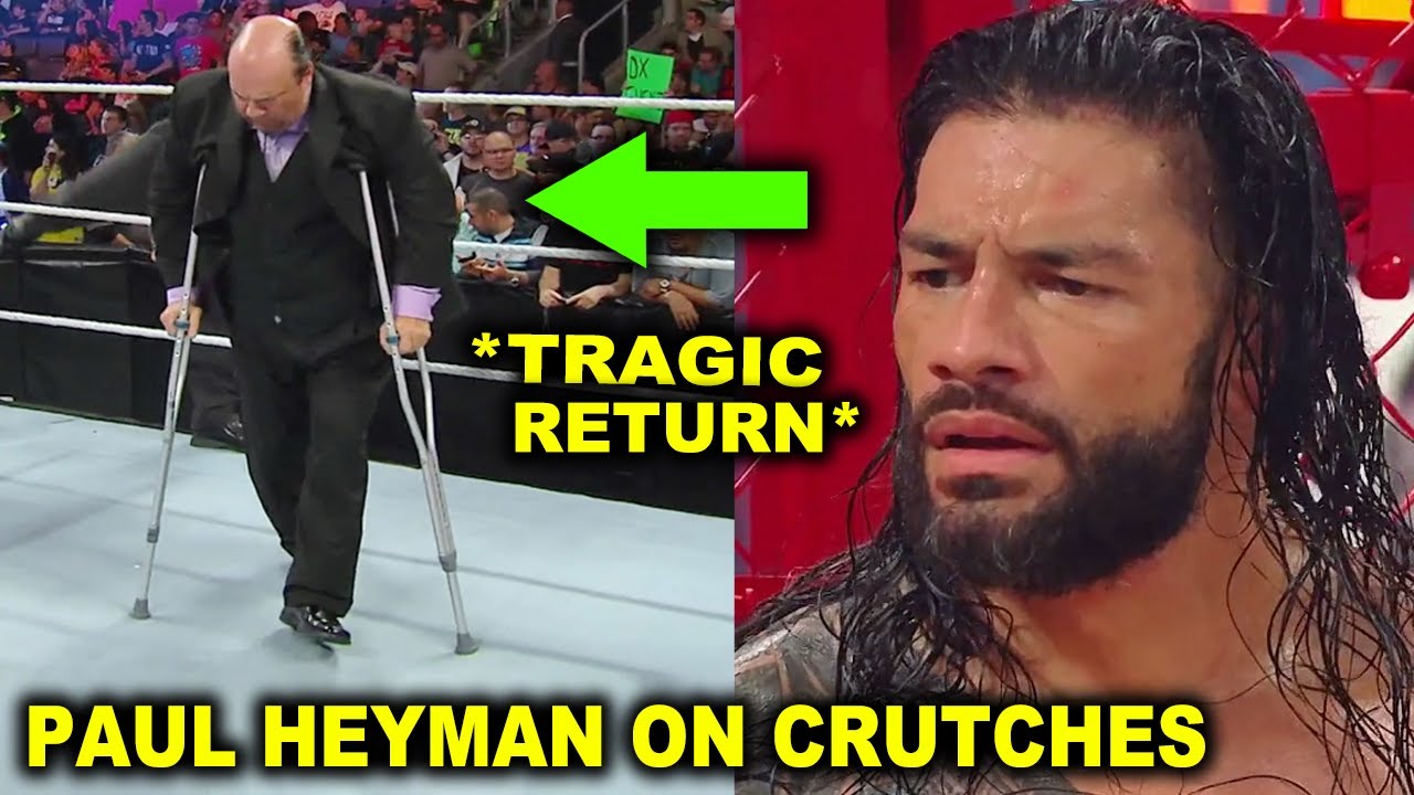Paul Heyman on Crutches Tragic Return to WWE SmackDown as Roman Reigns & The Bloodline React to News