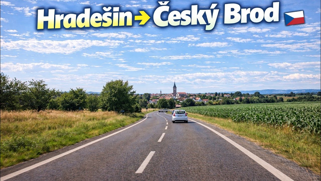 🚗 Hradešín → Český Brod | Calm Drive | 4K | No Commentary