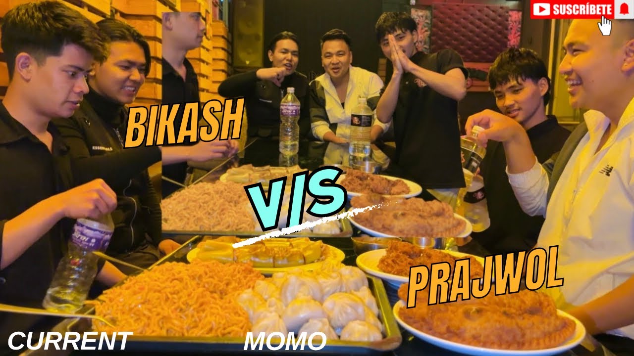 2X SPICY CURRENT NOODLES BUFF MOMO SHYAFHALEY LHAPING  BOTTLE FLIP CHALLENGE WITH @bikashghyaba8650