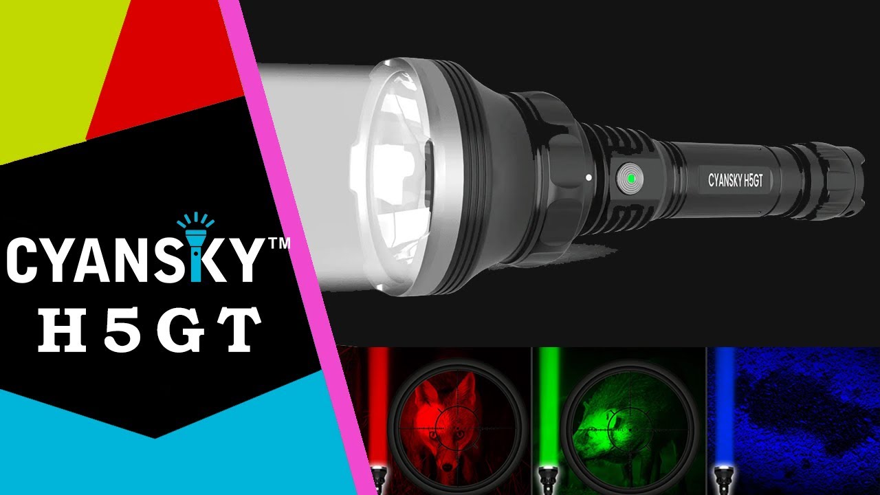 Cyansky H5GT 🔦 Latarka dla myśliwego 2000 lumenów i 1000m zasięg! / Recenzja 4K