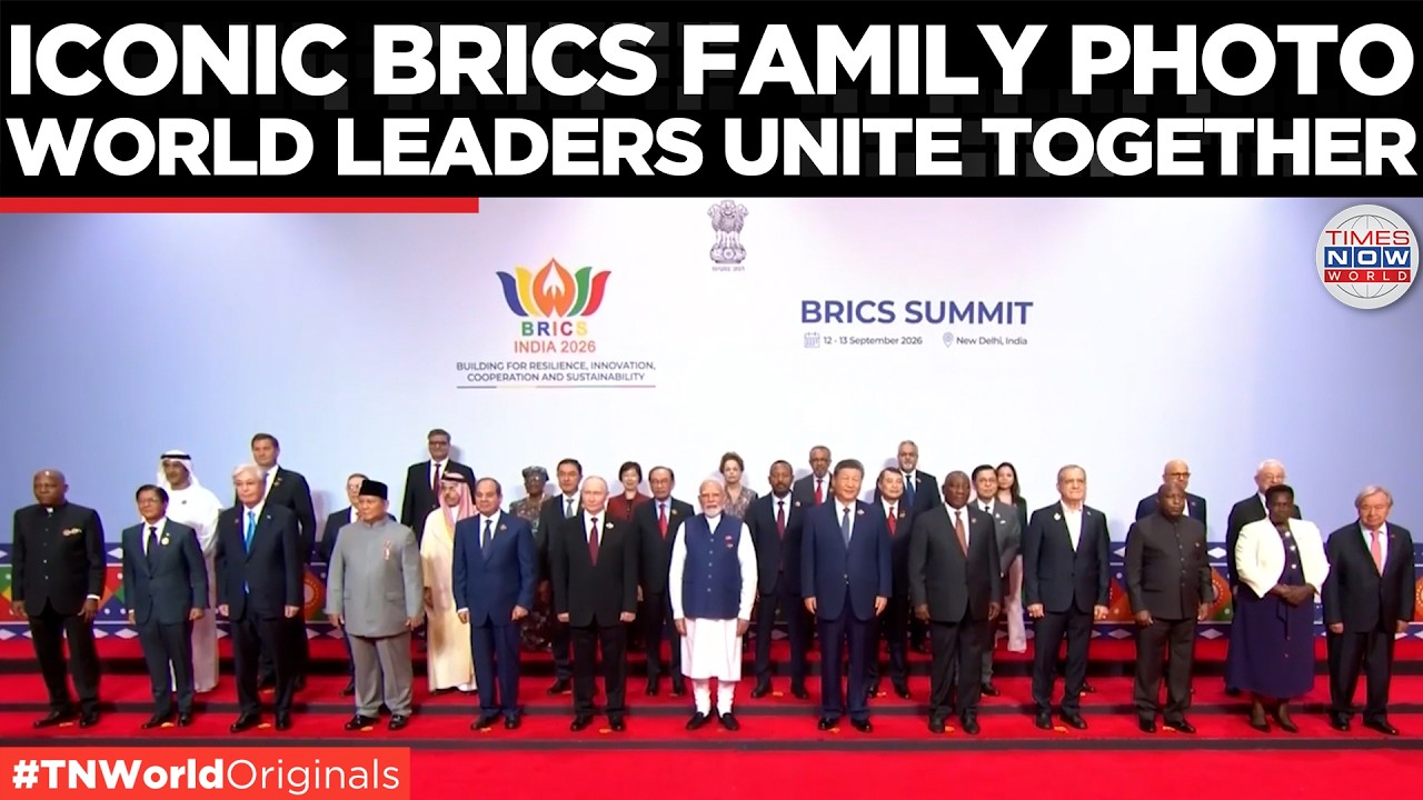 WATCH: Modi-Putin-Xi Steal Spotlight At BRICS Family Photo | BRICS 2026