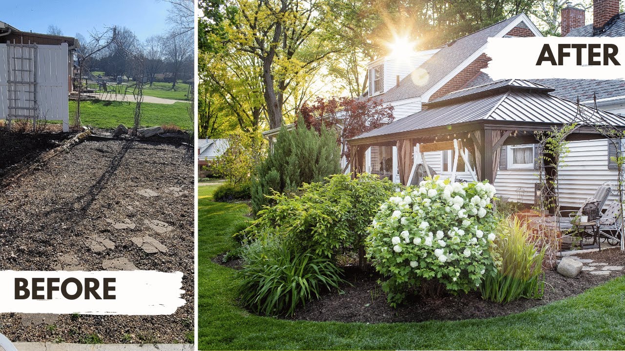 EXTREME DIY BACKYARD PATIO MAKEOVER | PART TWO | PAVERS WITH ROCKS | RETAINING WALL | GAZEBO
