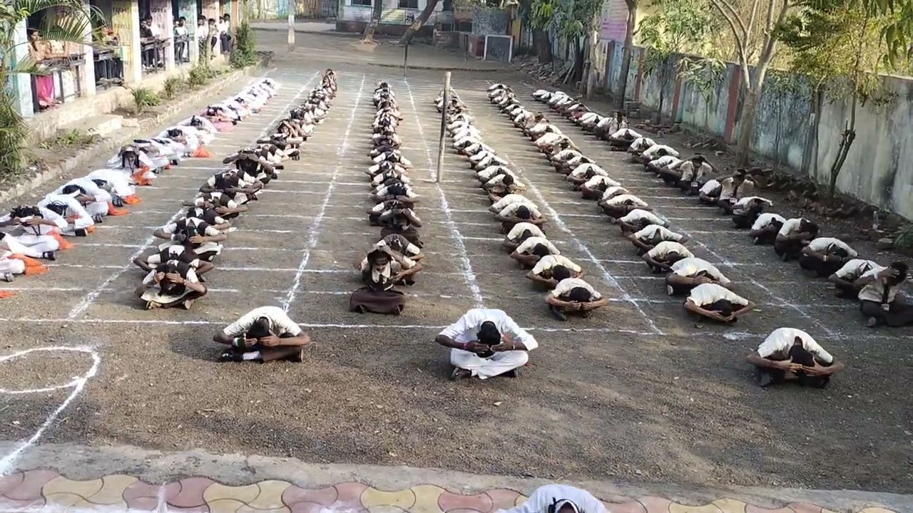संगीत कवायत बैठे व्यायाम प्रकार आर्वी शाळा