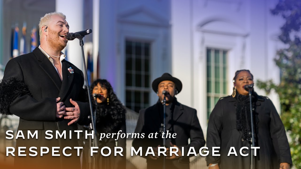 Sam Smith Performs at the Respect for Marriage Act Signing