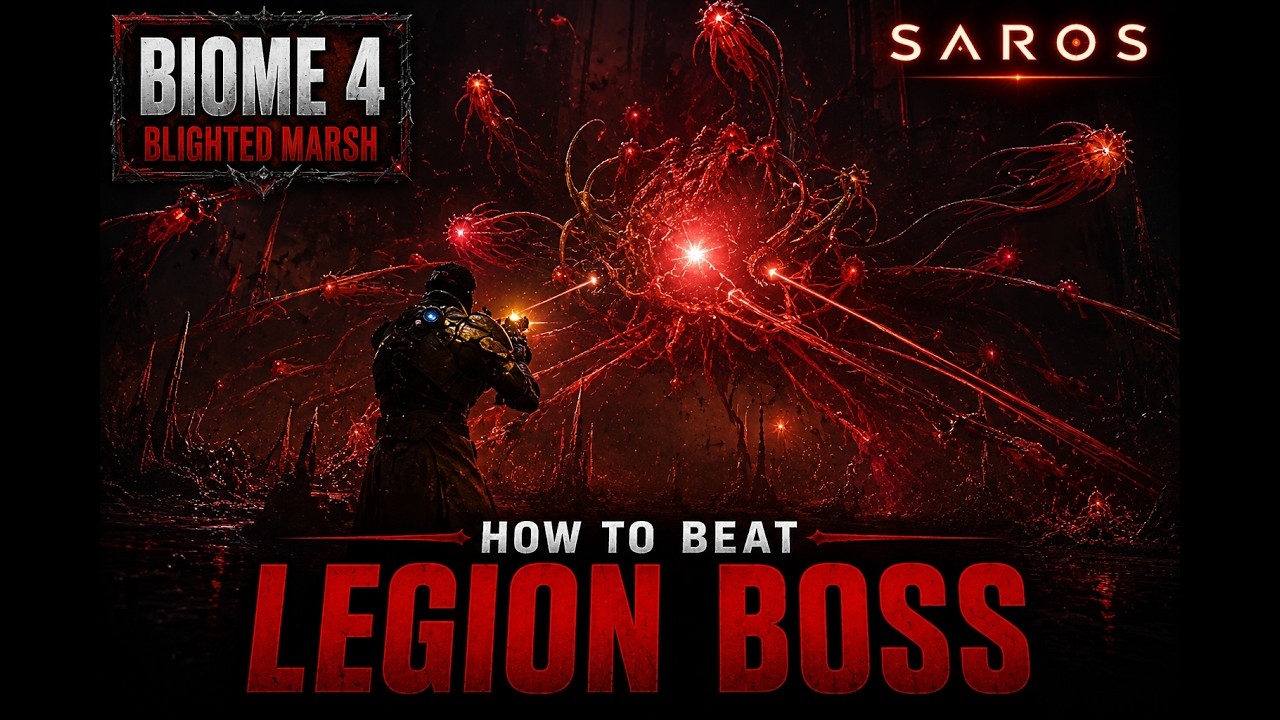 SAROS Blighted Marsh Full Walkthrough &mdash; How to Beat Legion Boss | Biome 4 | PS5