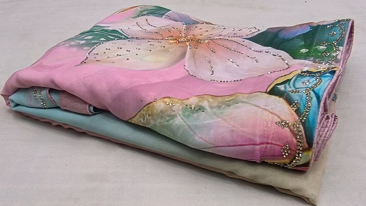 New कलरफुल जियोर्जेट् साडी |Banarasi sarees|Crep Silk Saree#newfancysaree #sadiya 
