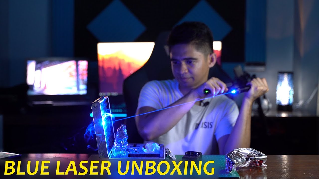 Blue Laser Pointer Unboxing and Testing!