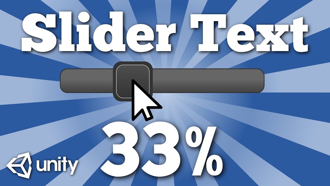 How to create UI slider with text that shows percentage value in Unity | Simple Unity 2D tutorial