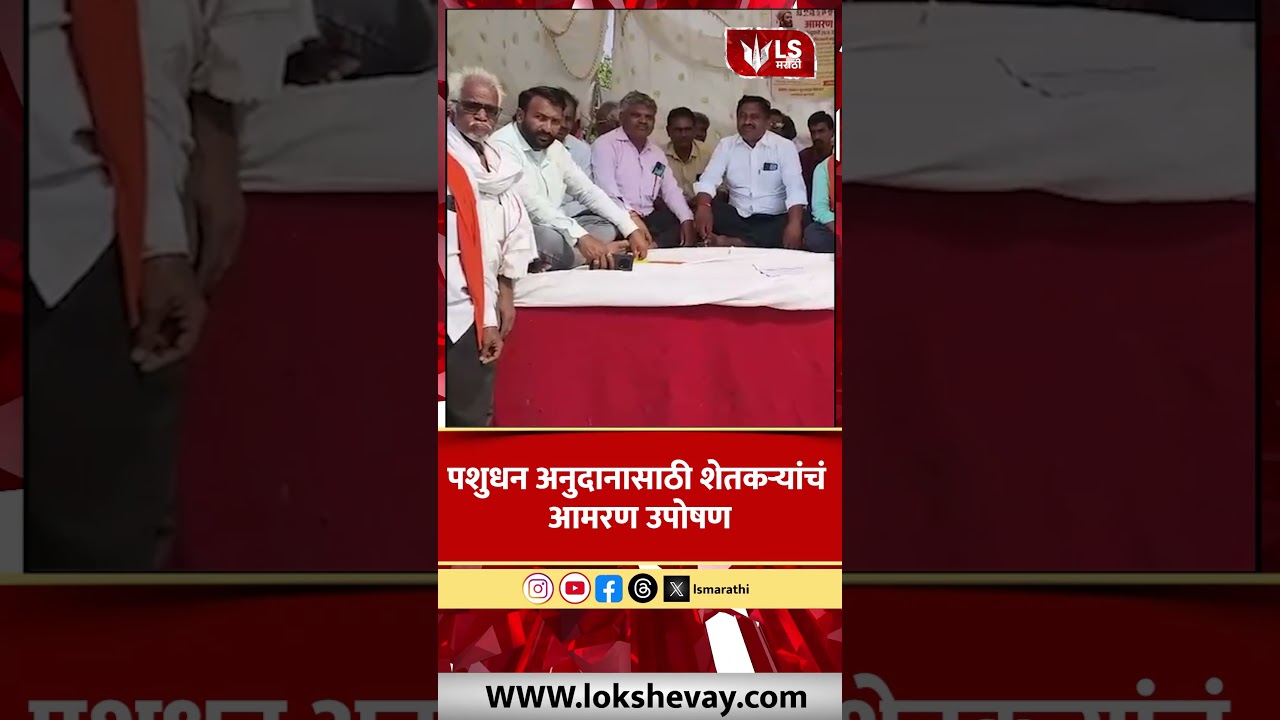 Nanded Farmers News | पशुधन अनुदानासाठी शेतकऱ्यांचं आमरण उपोषण #marathinews #breakingnews