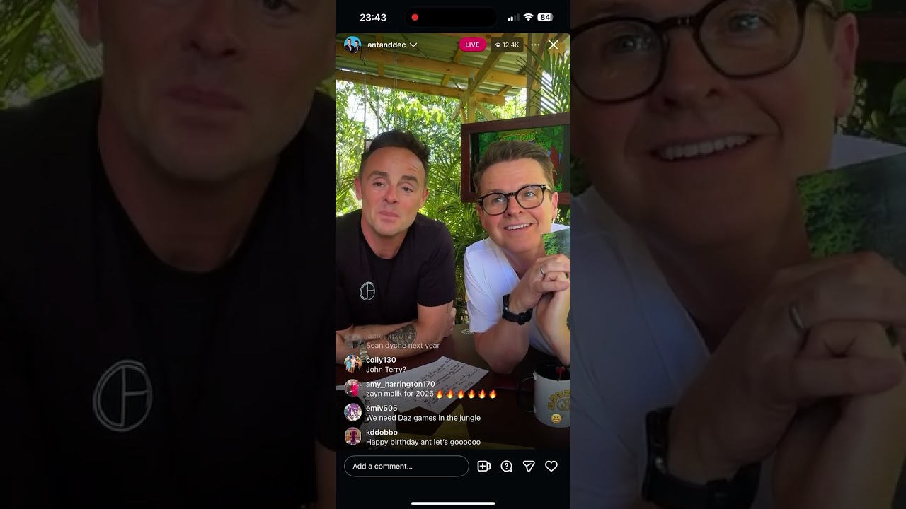 Ant and Dec Jungle Club 16/11/25 (Instagram Live)