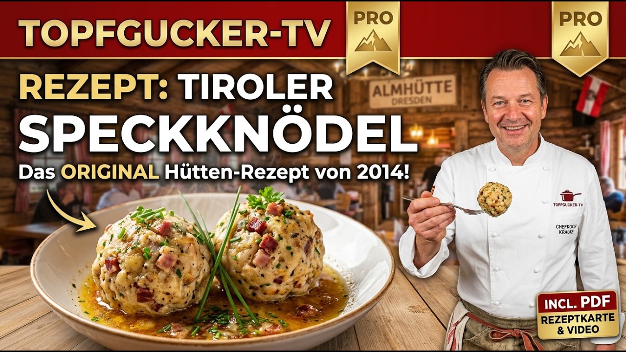 Original Tiroler Speckkn&ouml;del Rezept | Chefkoch Tobias Krau&szlig;e | Perfekt als Beilage oder Hauptgericht