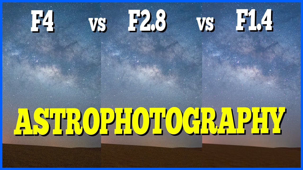 Астрофотография f4 против f2.8 против f1.4 - - с загружаемыми изображениями