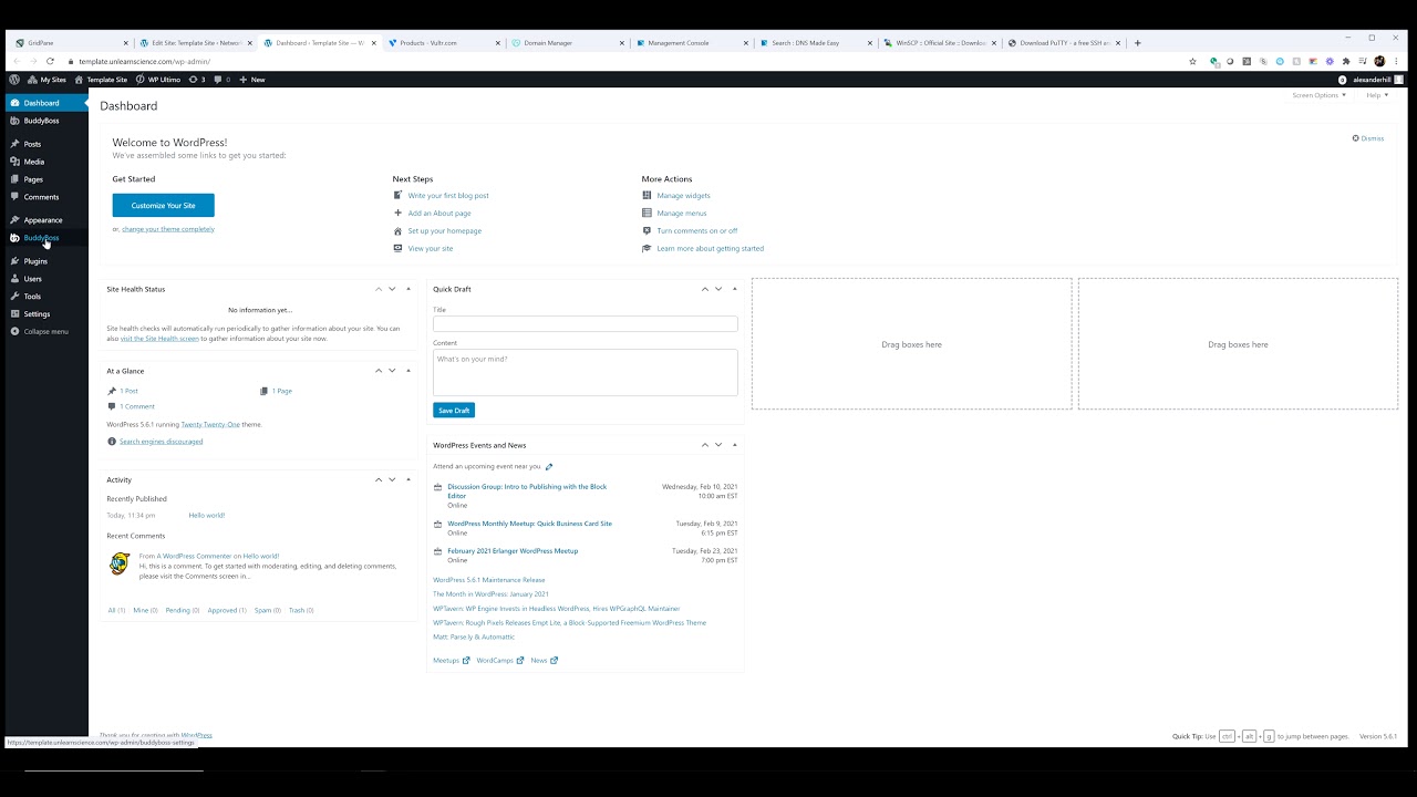 6. Buddyboss + WP Ultimo Template Site Setup Multisite