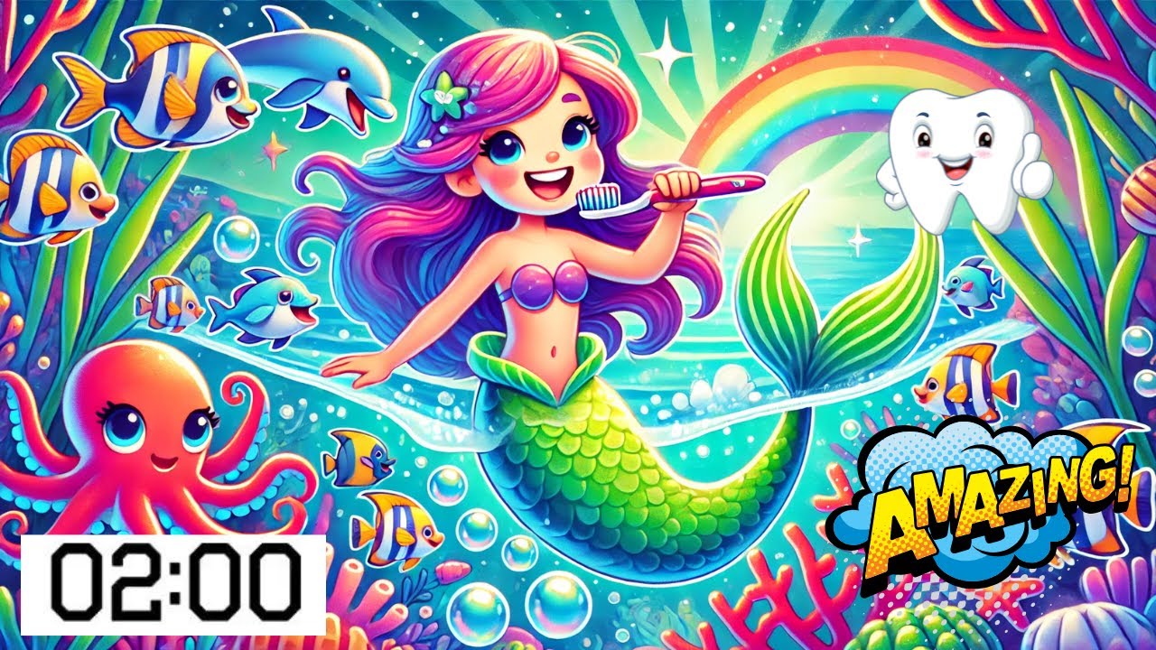 Brush Like A Mermaid Magic Toothbrush Timer | Toothbrushing Song for Kids