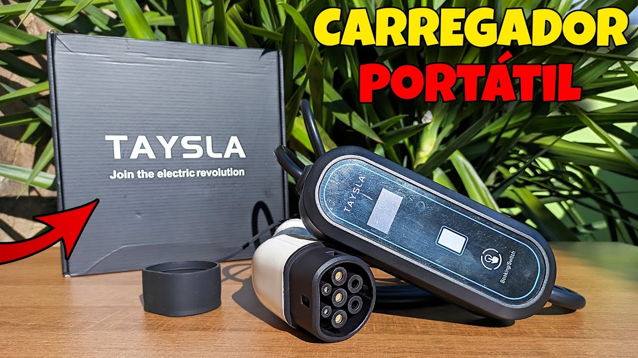TAYSLA CARREGADOR CARRO ELÉTRICO 7kW 32A PORTÁTIL!! (UNBOXING COMPLETO)