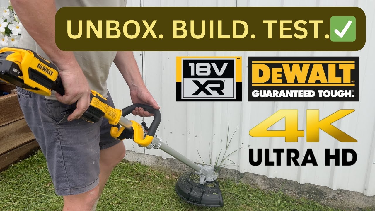DeWALT Split shaft line trimmer whipper snipper. DCMST561 Unbox, Build, Test. 18v XR 4K