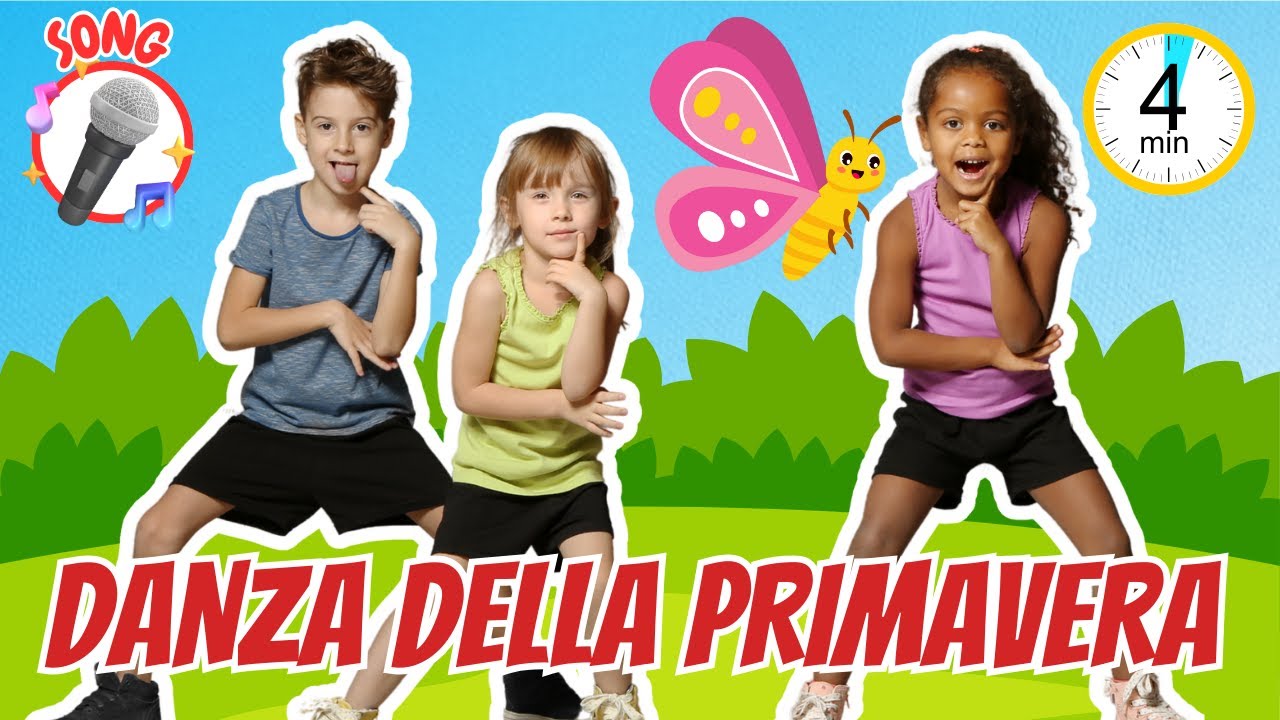 CANZONE - DANZA DELLA PRIMAVERA - VIDEO EDUCATIVO PER BAMBINI 3 -7 ANNI - SCUOLA  INFANZIA PRIMARIA
