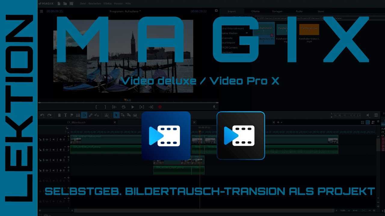 MAGIX Video - Selbstgebaute Bildertausch-Transition als Kreativ-Filmprojekt
