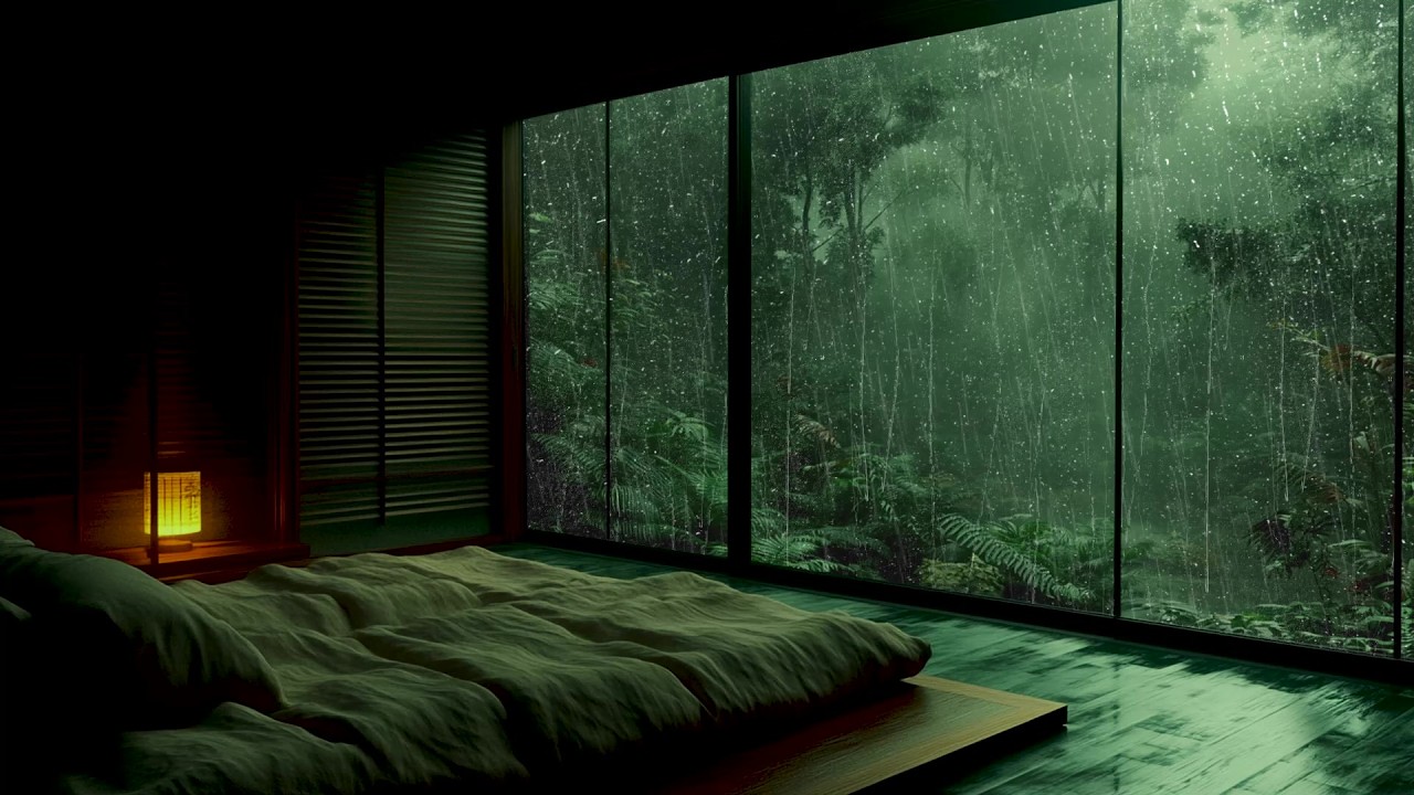 Rain Sounds for Insomnia 🌧️ | Drift Off Quickly & Stay Asleep 😴 | Dark Bedroom Vibes